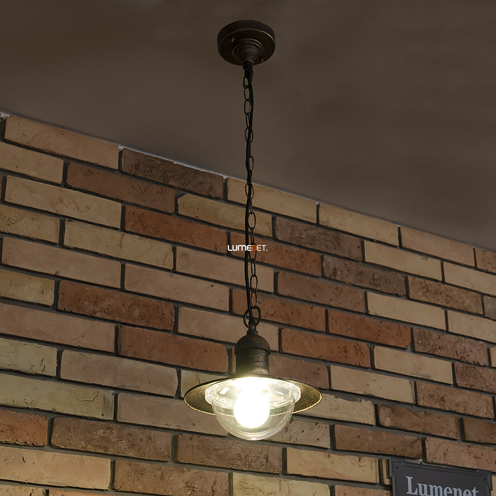 Lampa suspendată pentru exterior cu efect auriu antic - Oslo Rábalux 8737