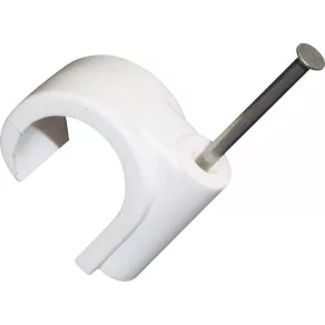  Budvill T21100 Știfturi de fixare a cablurilor de 10 mm, din plastic alb, 20 buc./pachet