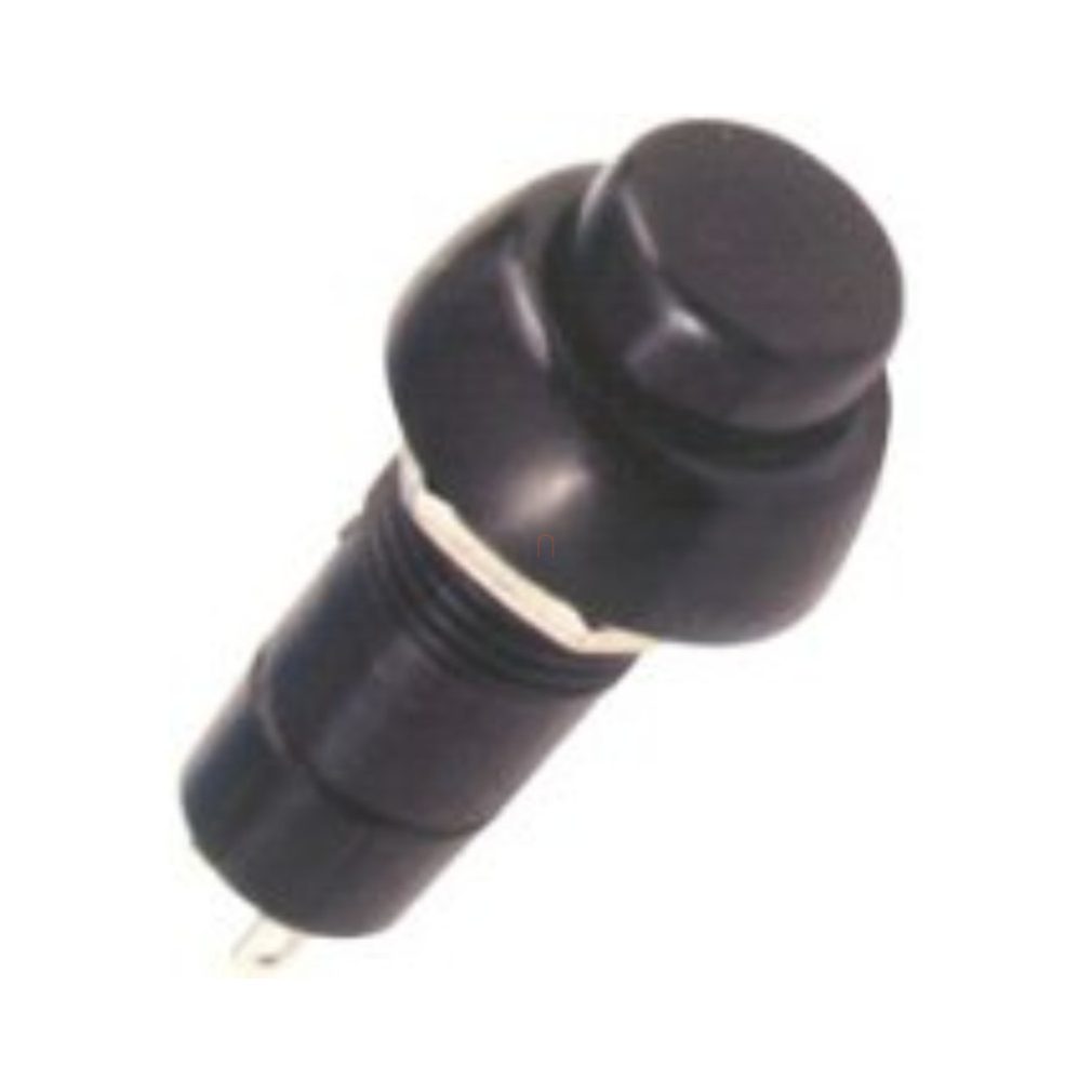 Comutator cu buton /rotund/negru ST 10/BK