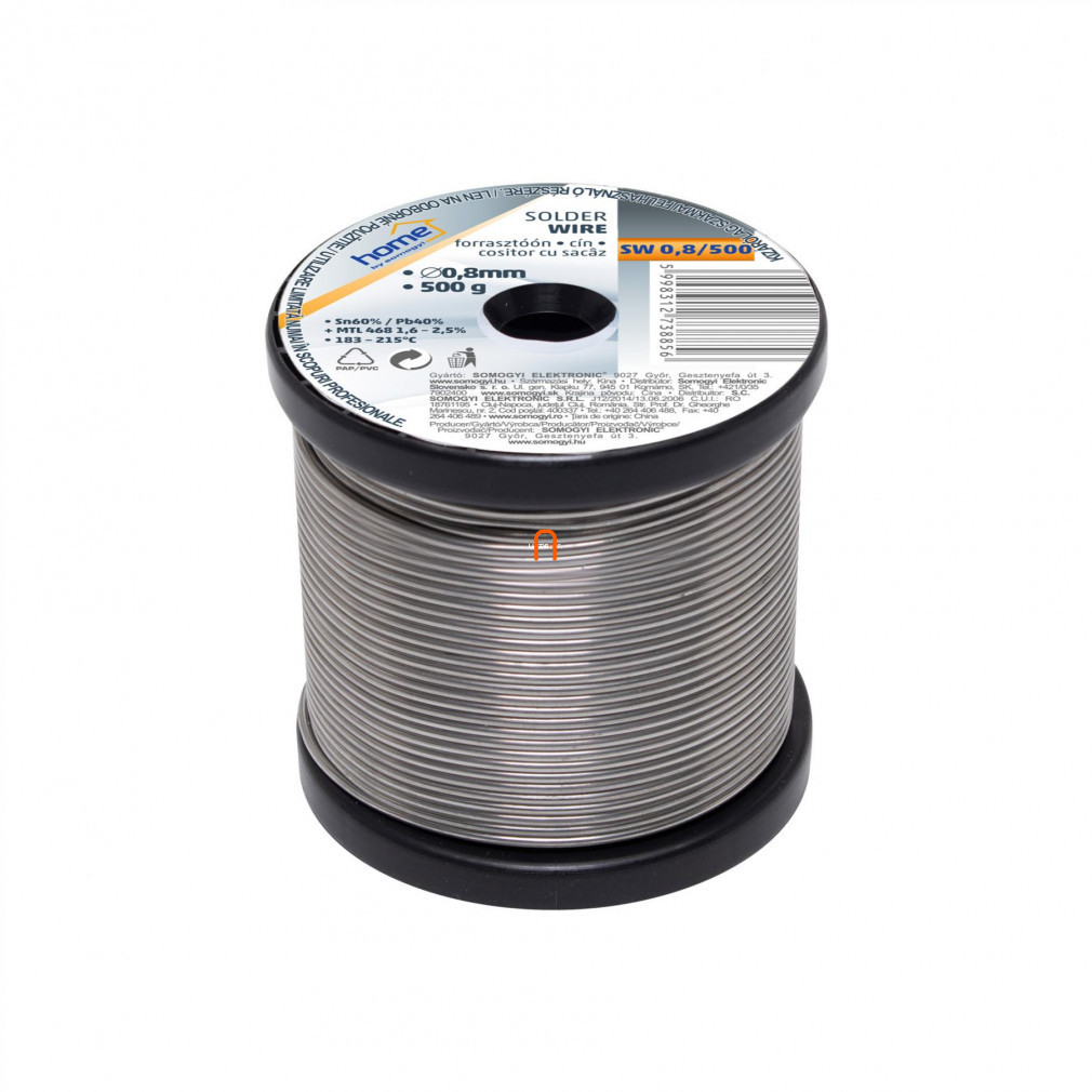 Staniu pentru lipit, 0,8 mm, 500 g