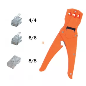 Suport pentru mufă telefonică, 4/4,6/6,8/8 (plastic)