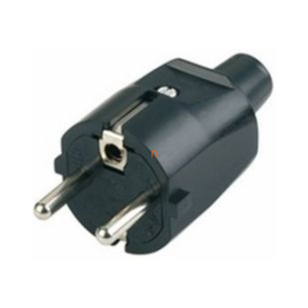 Priza cu protecție de pământ din PVC, 16A, 250V, IP20, negru 321211