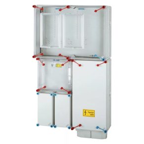   Dulap pentru contoare Hensel HB33K0F2-U1, pentru contoare generale și controlate monofazate sau trifazate, racordare cablu de împământare (până la 50 mm²)