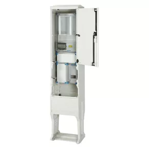   Dulap pentru contoare Hensel HB3000FE4-U, destinat îngropării, pentru contoare monofazate sau trifazate, cu racord prin cablu subteran, cu 4 module de distribuție