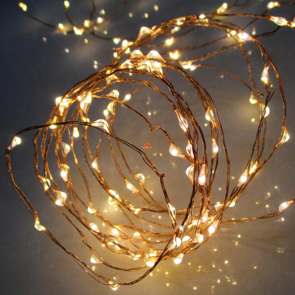Ghirlanda luminoasă pentru exterior, 80 micro LED, cu adaptor
