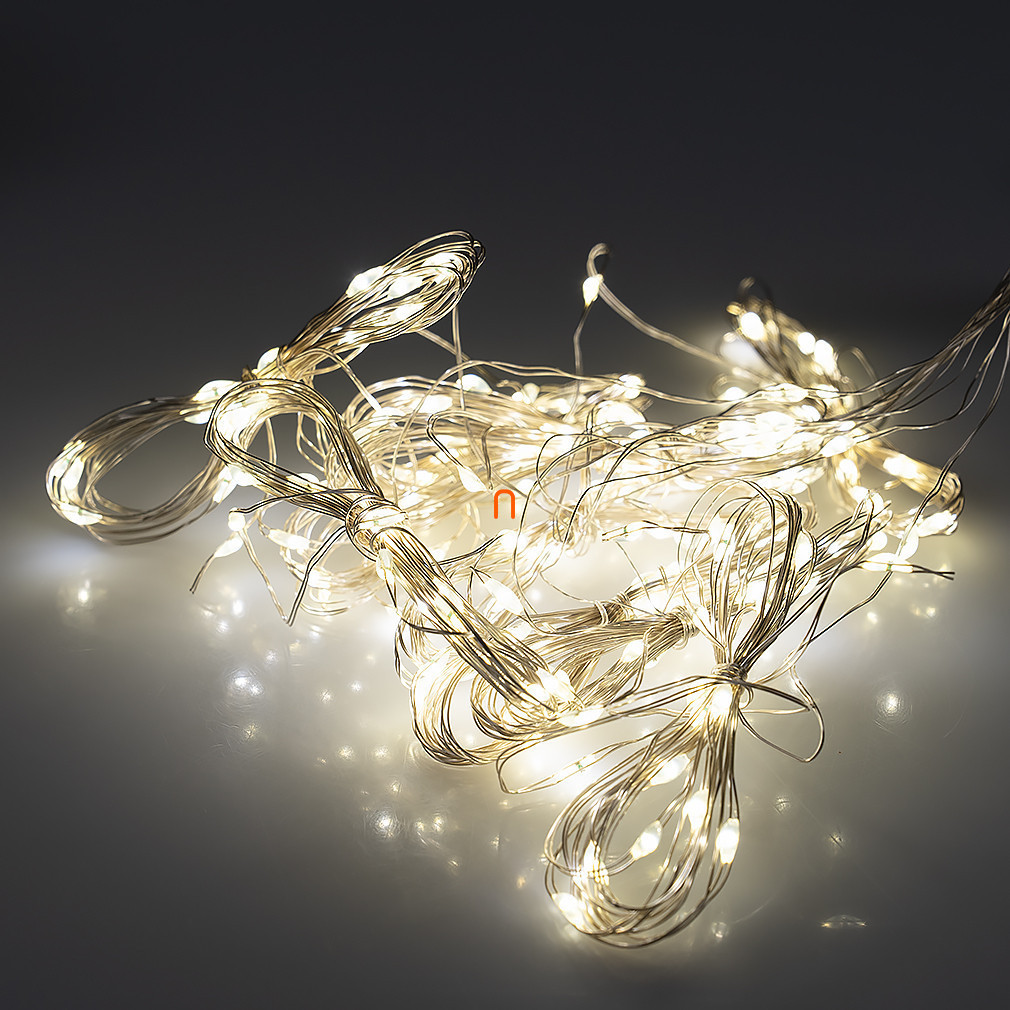 Ghirlanda luminoasă pentru exterior, 10 ghirlande/20 micro LED, cu adaptor