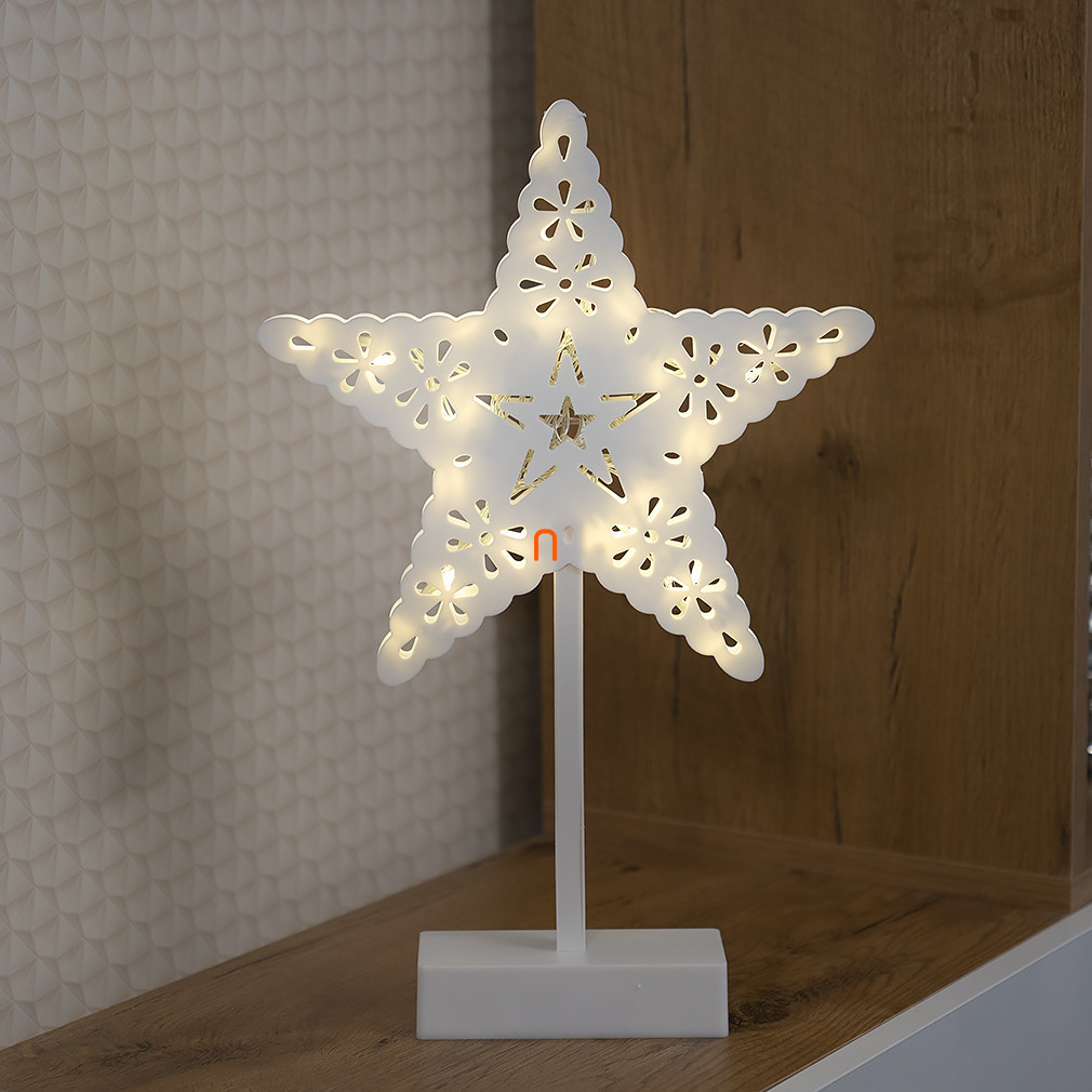 Decorație de masă în formă de stea, 20 LED-uri