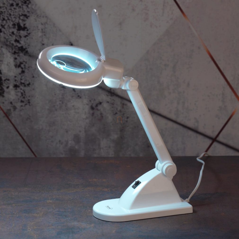 Lampa cu lupă, de birou - Home NKLL_06, 3/12 dioptrii, 400 lm, 6 W