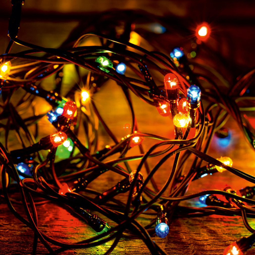 Ghirlanda luminoasă colorată pentru exterior, 8 programe, 100 LED-uri, cu adaptor