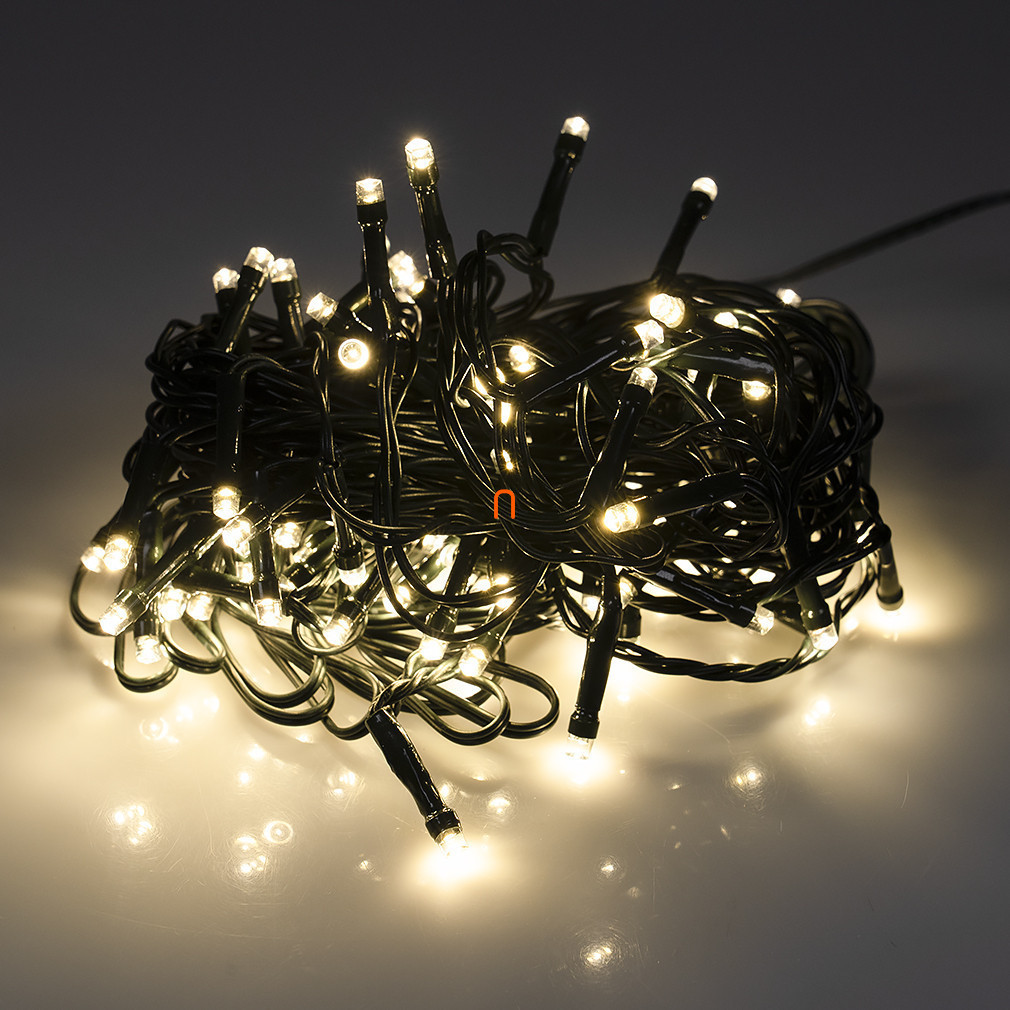 Ghirlanda luminoasă pentru exterior, 8 programe, 100 LED-uri, cu adaptor