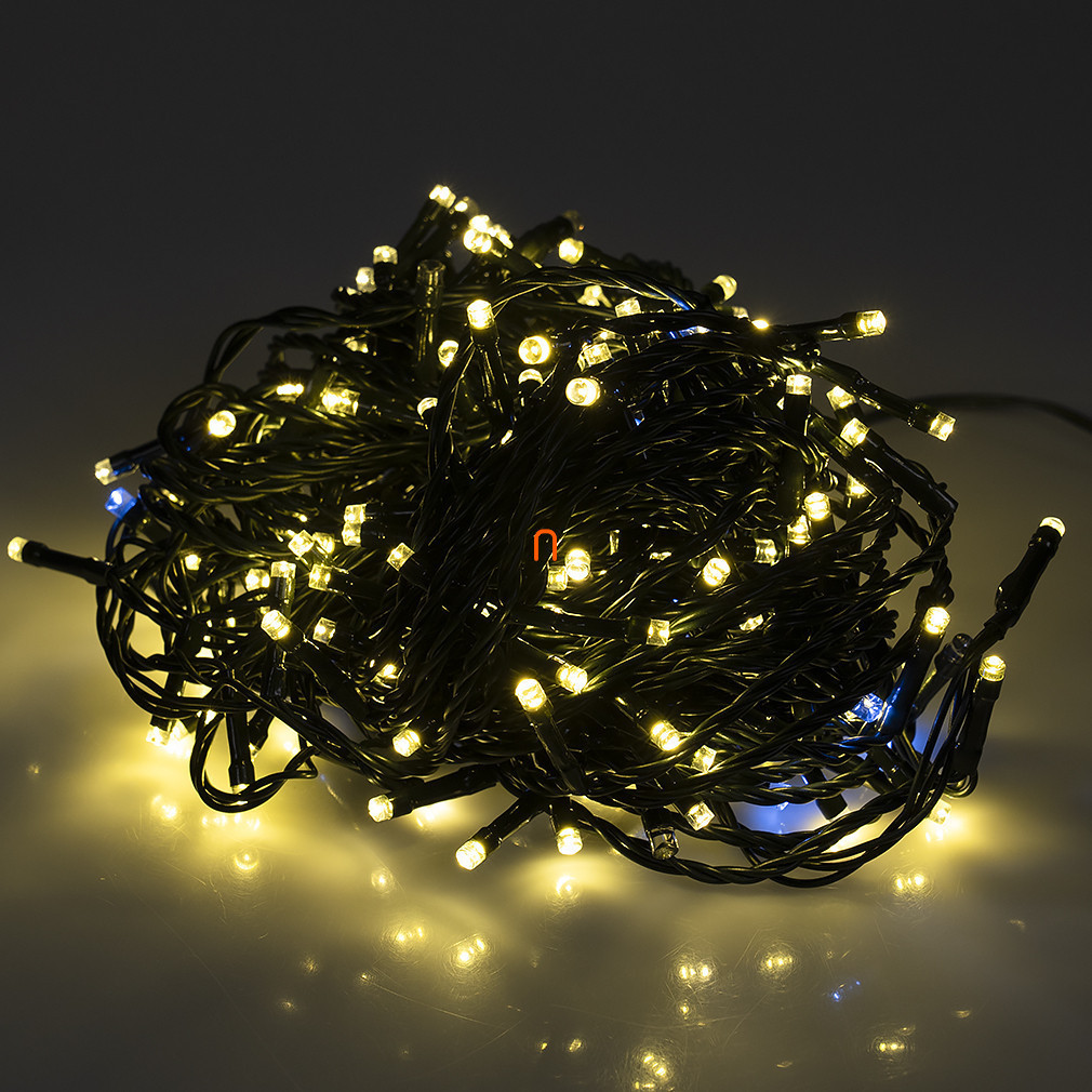 Ghirlanda luminoasă pentru exterior, alb rece-cald, 200 LED, cu adaptor