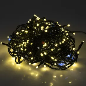   Ghirlandă luminoasă pentru exterior, alb rece-cald, 200 LED-uri, cu adaptor
