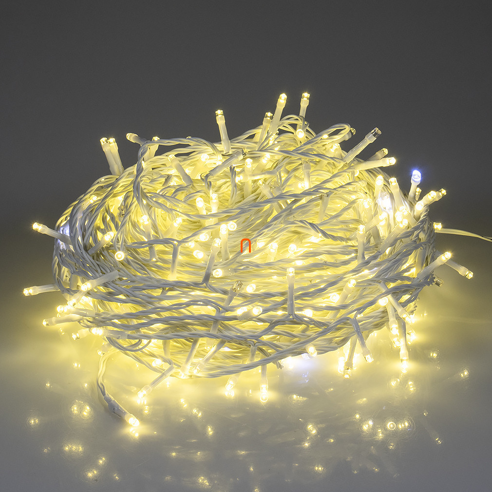 Ghirlanda luminoasă pentru exterior, alb rece-cald, 500 LED, cu adaptor