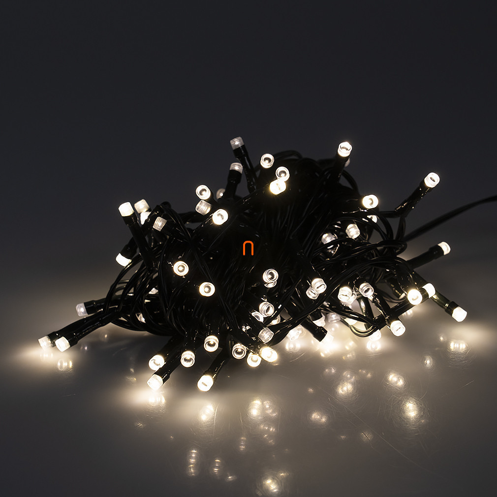 Ghirlanda luminoasă pentru interior, alb cald, 100 LED, cu adaptor