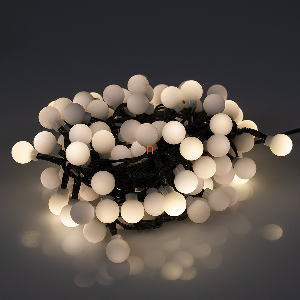 Ghirlanda luminoasă albă pentru interior, 100 LED, cu adaptor