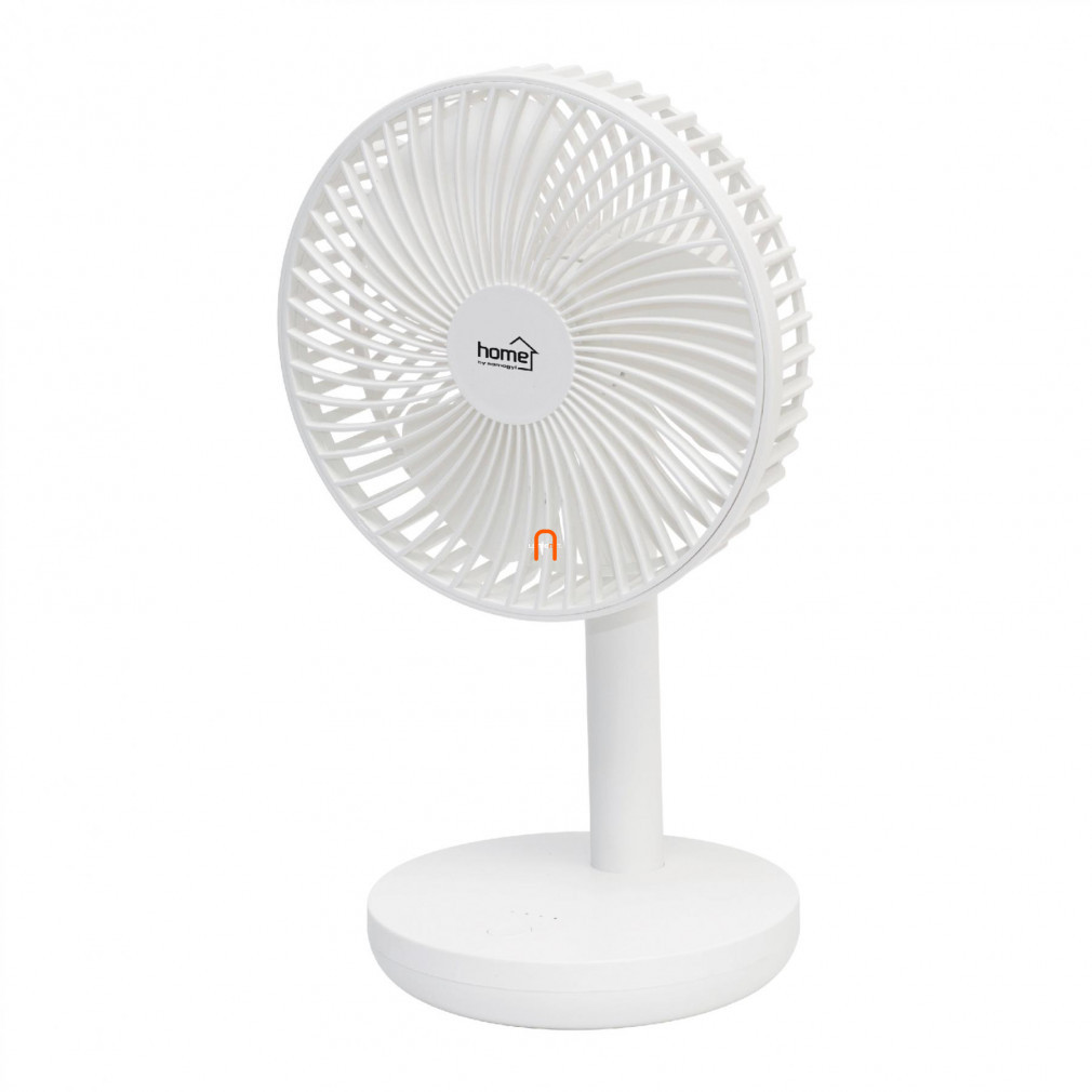 Ventilator de birou cu acumulator, 14 cm, alb