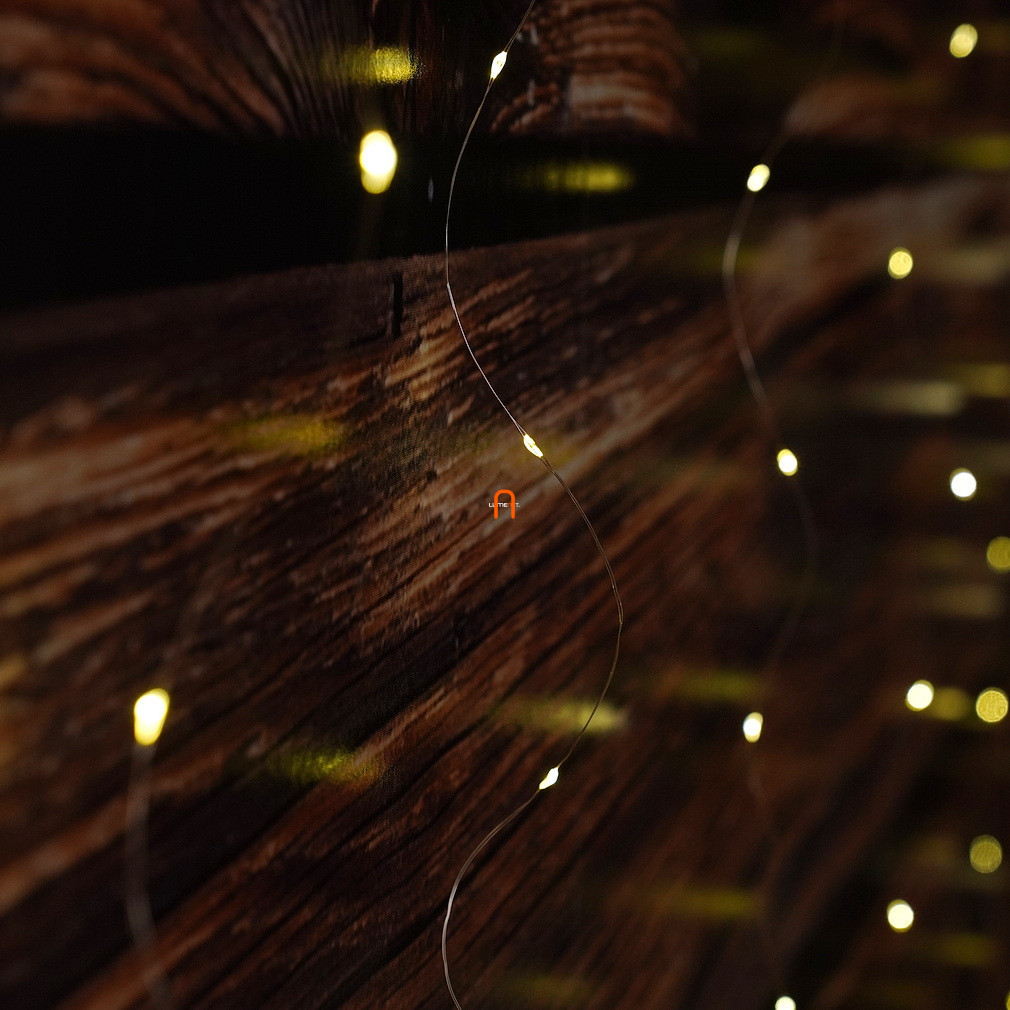 Perdea luminoasă albă pentru exterior cu telecomandă, 200 micro LED-uri