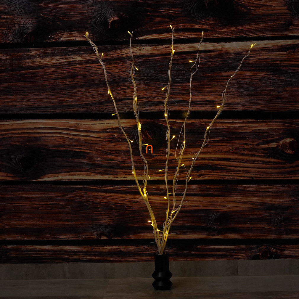 Ramură luminoasă, albă, 120 cm, 40 LED