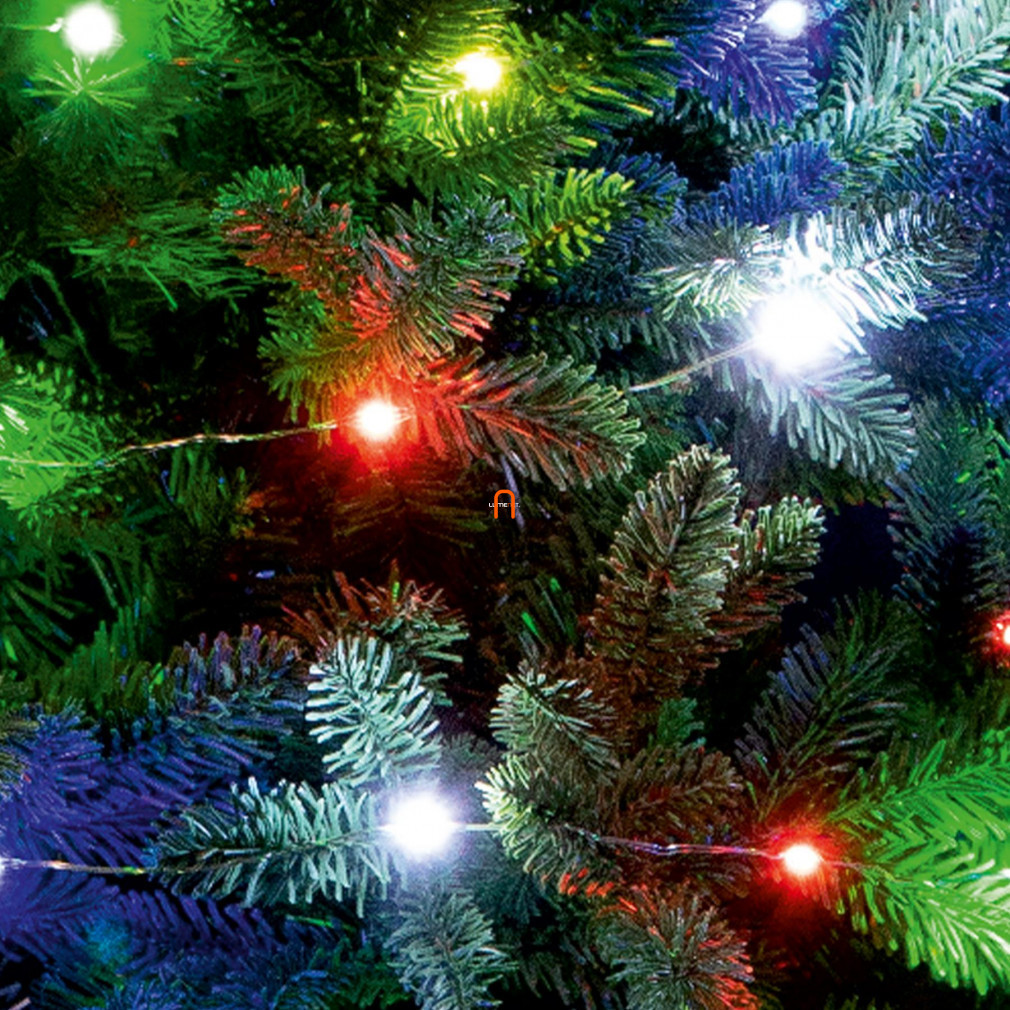 Ghirlanda luminoasă colorată pentru interior, 50 micro LED