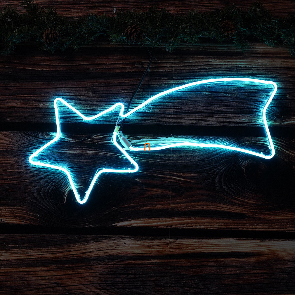 În aer liber LED neon fotografiere stele decor, albastru