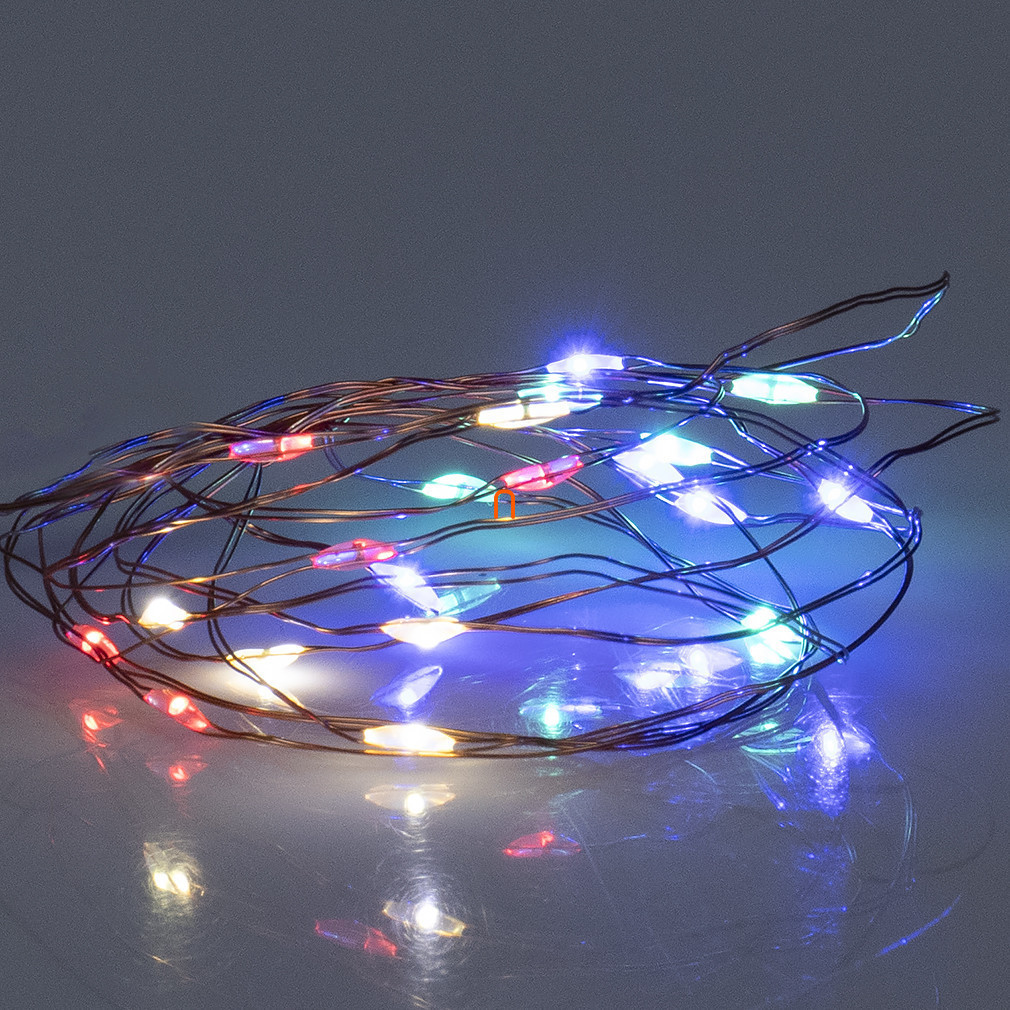 Ghirlanda luminoasă colorată, 20 micro LED