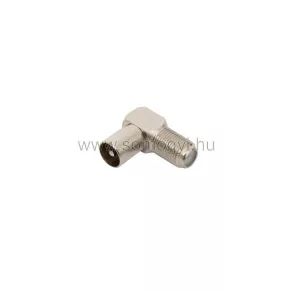   Mufă coaxială – priză de tip F, adaptor – model metalic în formă de pipă FF 18P Somogyi