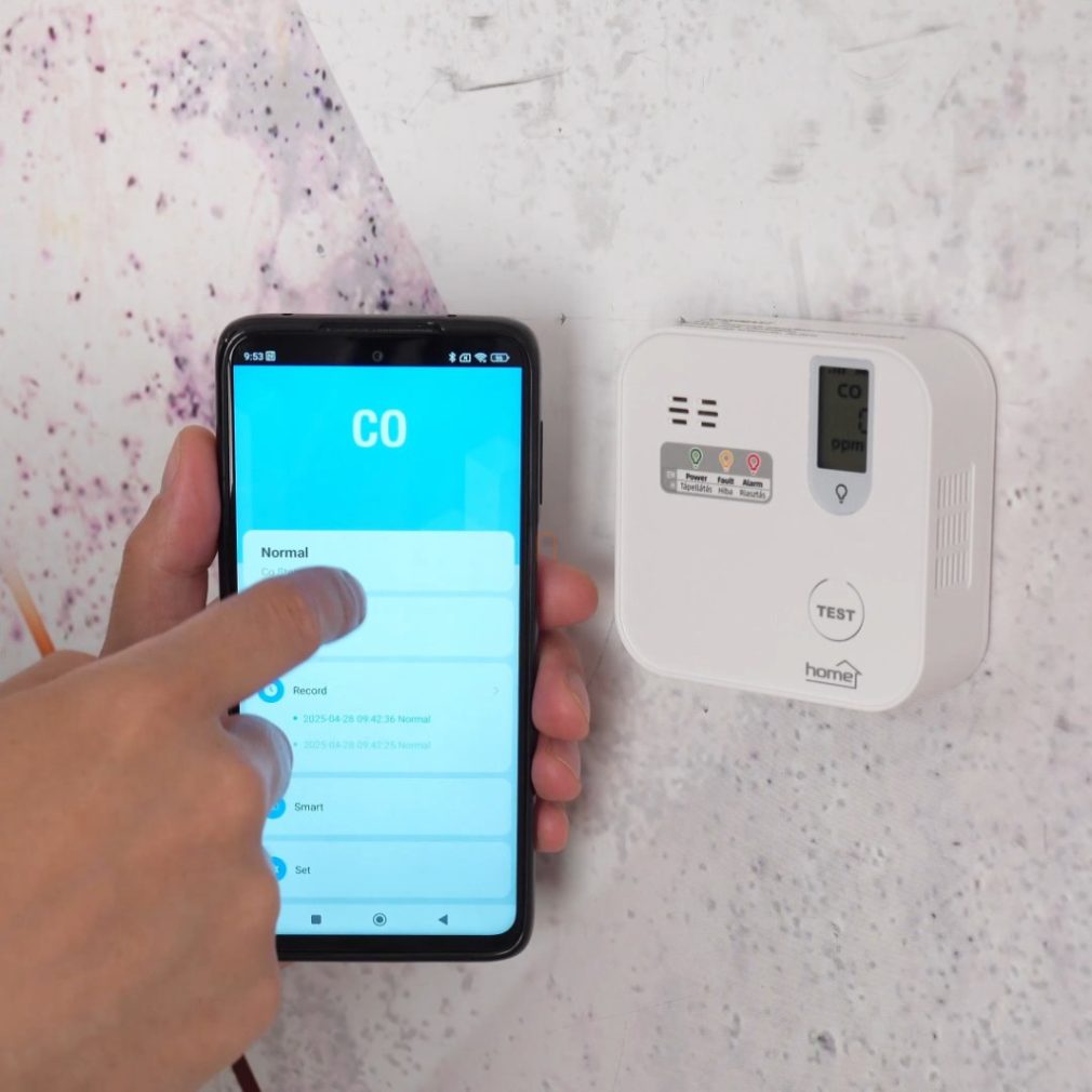 Detector de monoxid de carbon, compatibil cu Tuya, conexiune Wi-Fi, ecran LCD, alimentare cu baterii, durată de viață a bateriilor de 5 ani, durată de viață a senzorului de 10 ani