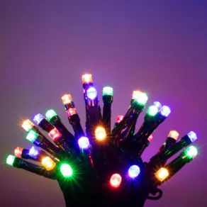   Kültéri LED-es fényfüzér, 240LED, 8 program,  időzítő, színes