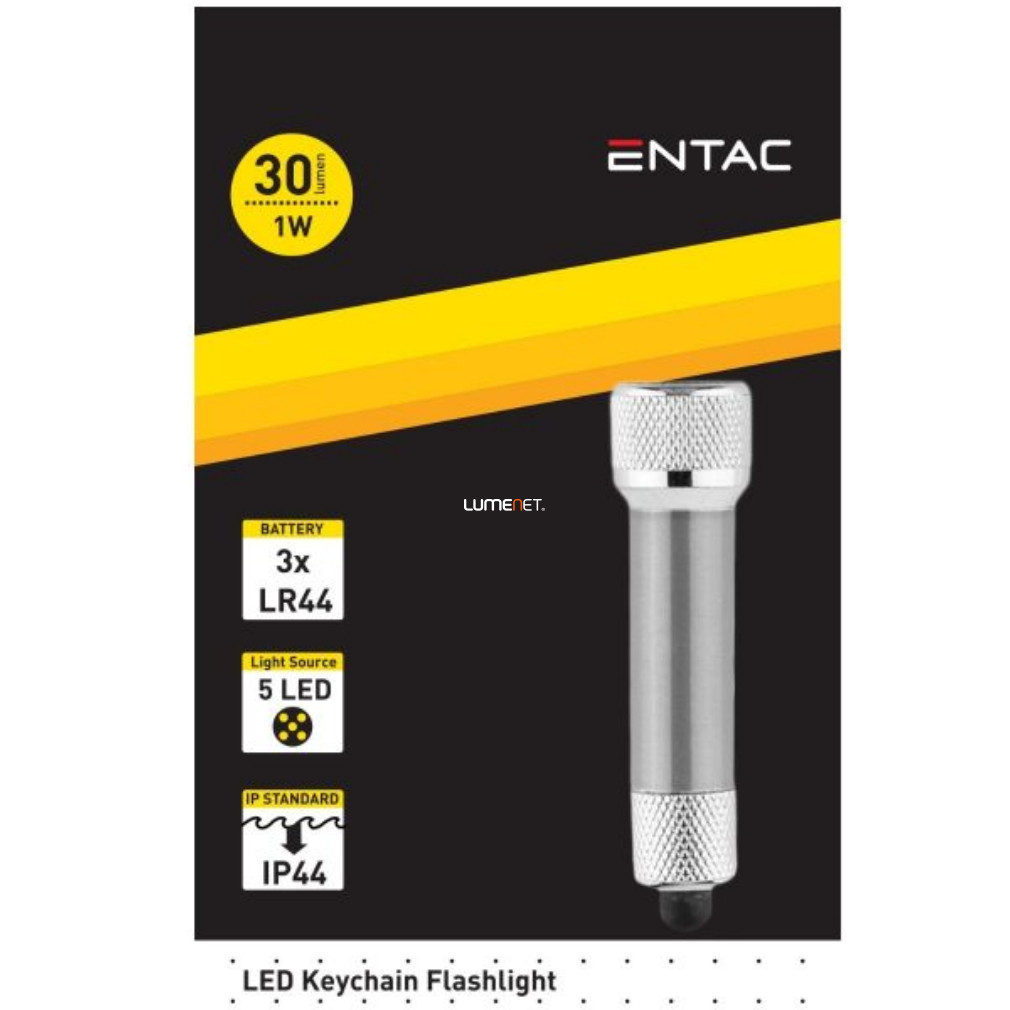 Mini lanternă LED, argintie