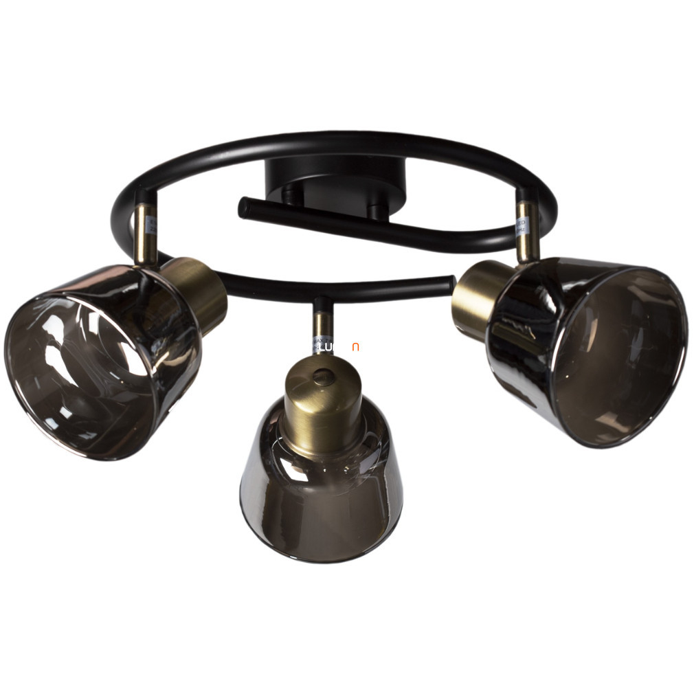 Lampa de tavan, negru, cu 3 socluri - Reva Avide ABPL-3XE14-REV