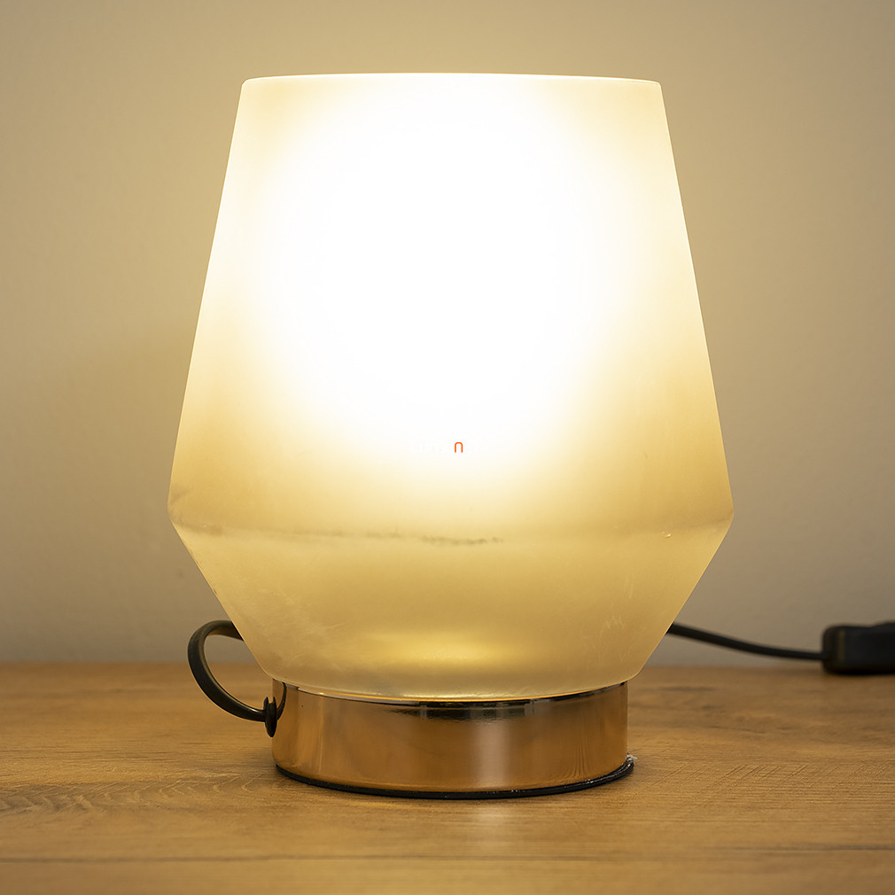 Lampa de masă cu efect de ambianță, sticlă opală, 18 cm - Ava Avide ABDL-1XE27-AVA-B, cu soclu 1xE27
