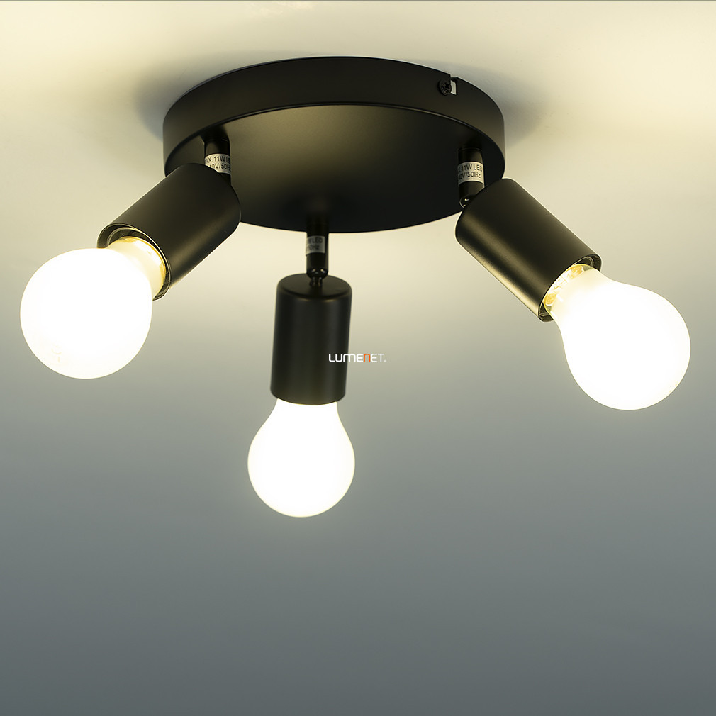 Lampa de tavan neagră cu 3 becuri - Layla Avide ABCL-3XE27-LAY