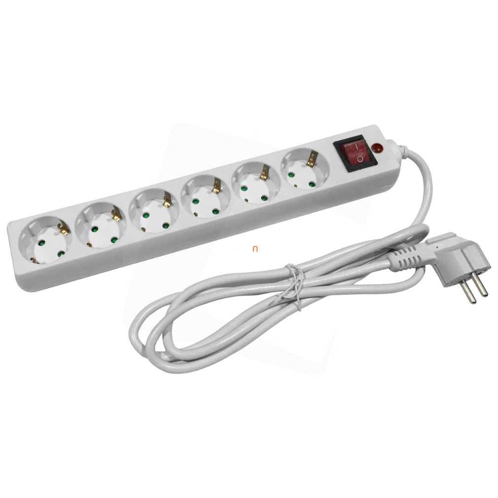 Cu comutator distribuitor cu 6 căi, 1,8 m, cu protecție la supratensiune