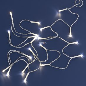   Ghirlande luminoase LED de Crăciun pentru interior, 20 becuri, alb cald, 2 m, 3xAA, baterii neincluse