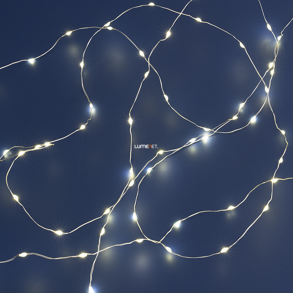 Ghirlanda LED interioară de Crăciun, alb cald, 4 m, 3xAA, fără baterii