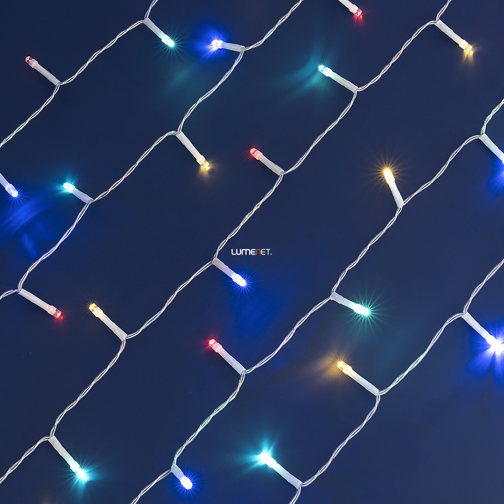Ghirlanda LED de Crăciun pentru exterior, 96 bucăți colorate, 7 m, cu temporizator, 3xAA, fără baterii
