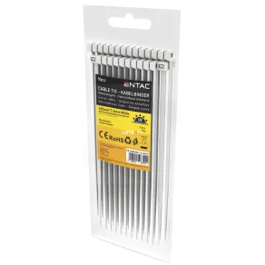 Clemă pentru cabluri 7,6 mm x 450 mm, albă, 50 buc.