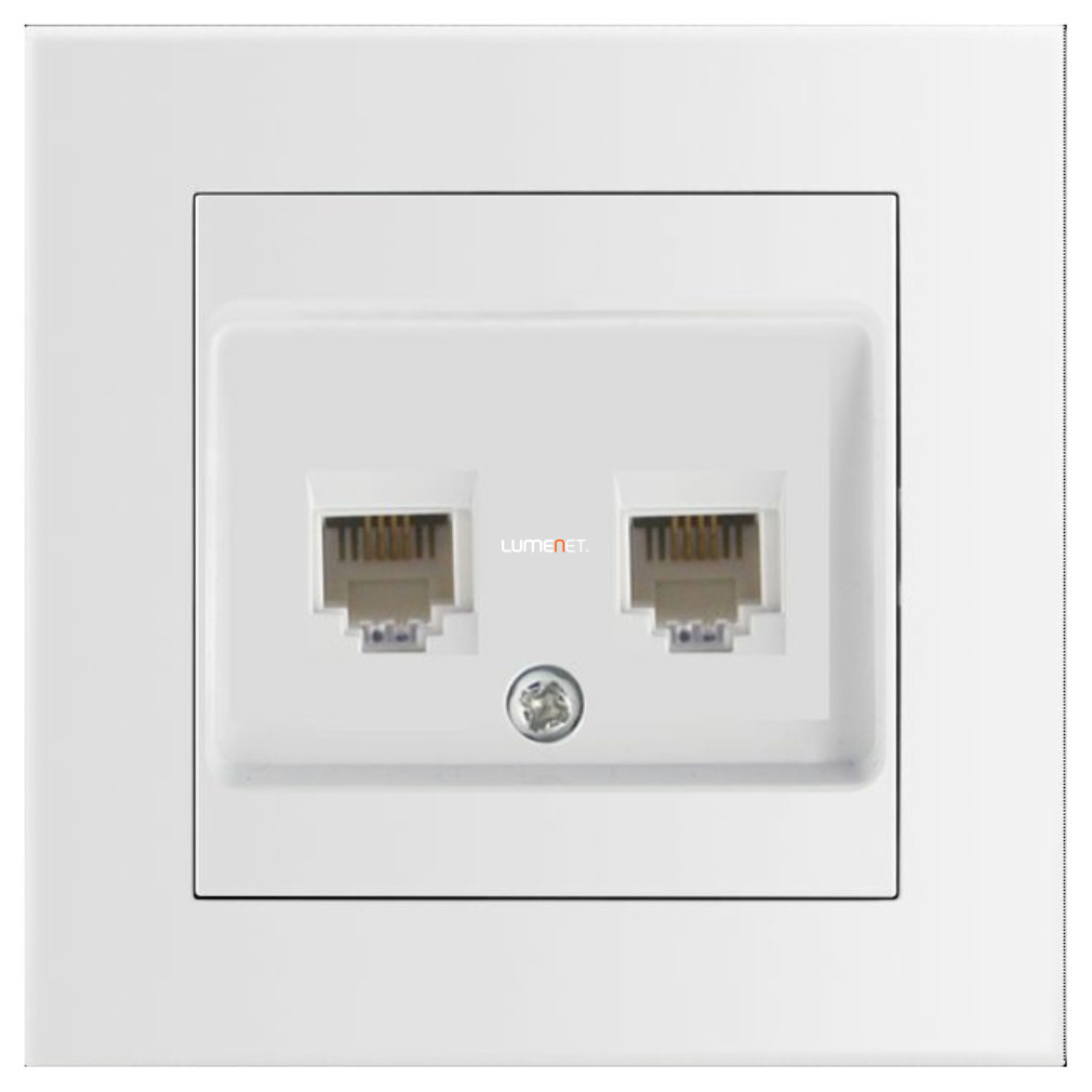 Arnold priză RJ45 Cat5 UTP cu două pini, alb