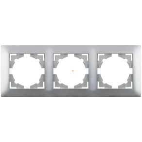 Arnold cadru triplu încastrat, orizontal, argintiu