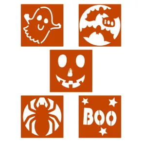 Set de șabloane pentru Halloween - 5 bucăți/pachet