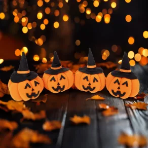   Decorațiune de Halloween în formă de dovleac - 10x10x15 cm