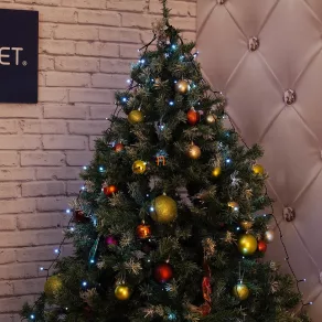   Ghirlandă luminoasă LED pentru bradul de Crăciun - 1,9 m - 120 LED-uri, alb rece - IP44