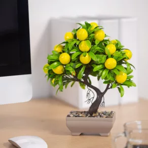 Decorațiune artificială cu plante - lămâi - 18 x 24 cm