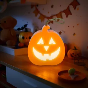   Decorațiune LED pentru Halloween - dovleac - LED RGB - 3 x LR1130 - 8,5 x 9 x 4 cm