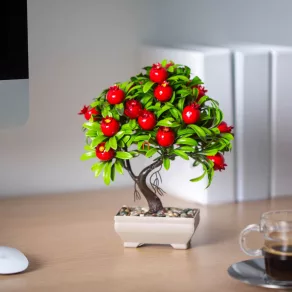 Decorațiune artificială din plante - rodie - 18x24 cm