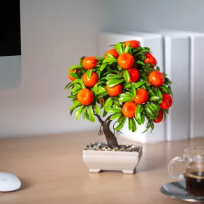 Decorațiune florală artificială - mandarină - 18x24 cm