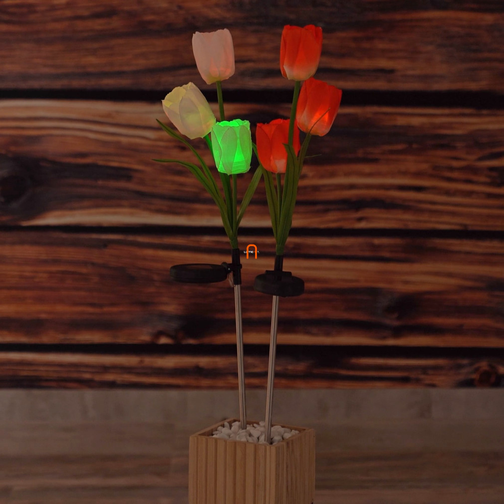 Lalele solare - LED RGB - 70 cm - 2 bucăți / pachet - Garden of Eden 11721