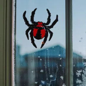 Decorațiuni de Halloween pentru ferestre - păianjen