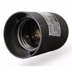 E27 foglalat fekete, műanyag (F 27-301 M) delux DEL048