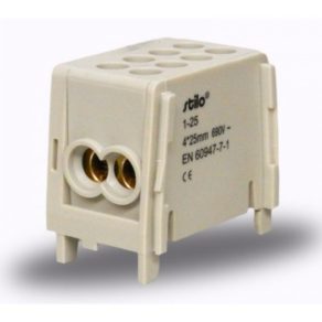   Bloc terminal cablu principal Stilo 2x 25/25 mm2 gri HLAK 25-1/2 - STI284